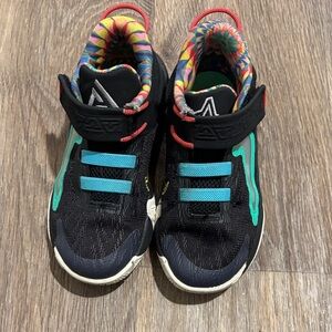 Kids Black and Teal Athletic Shoes